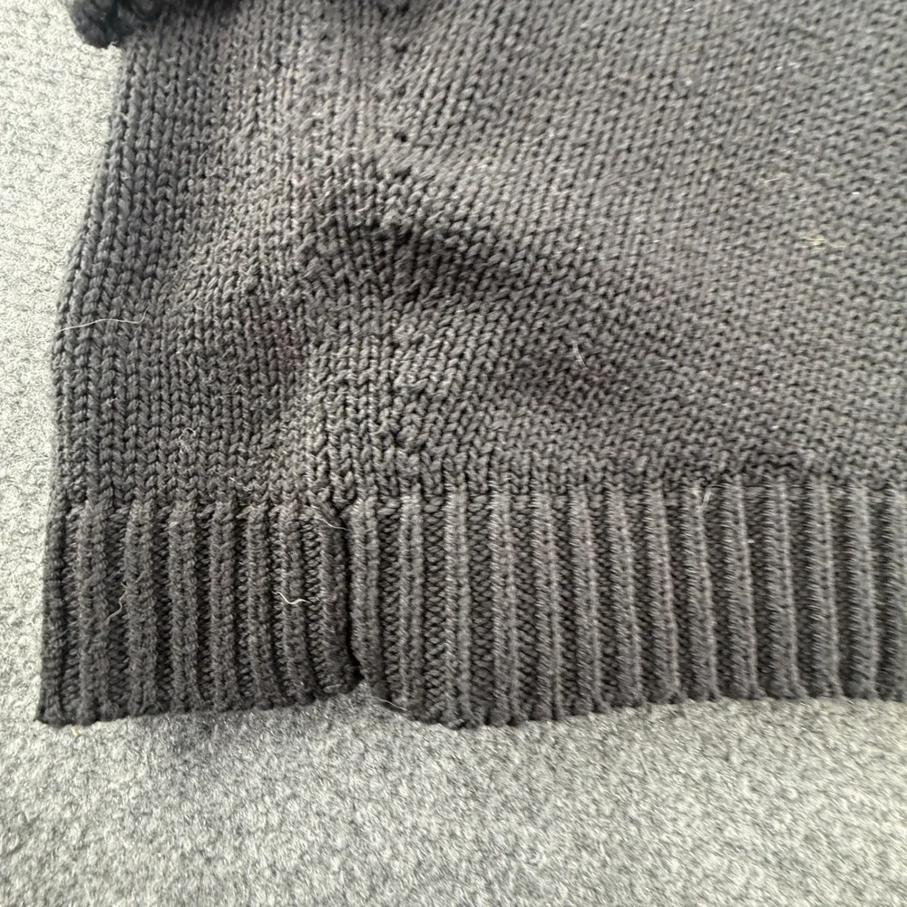 Banana Republic Mens Black Shaker Stitch Crew Neck Sweater Size S Cotton Blend